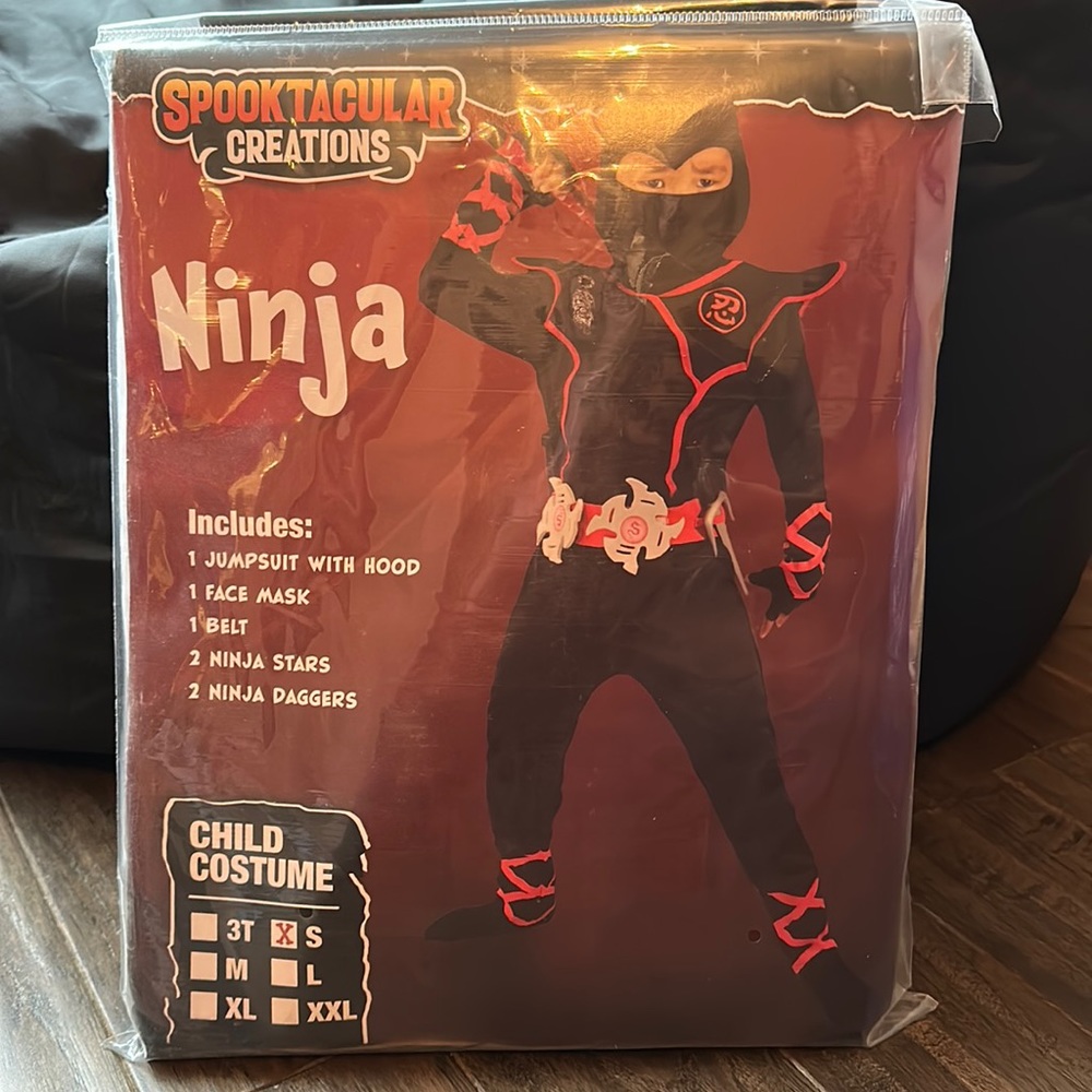 Ninja costume child size small NEW
